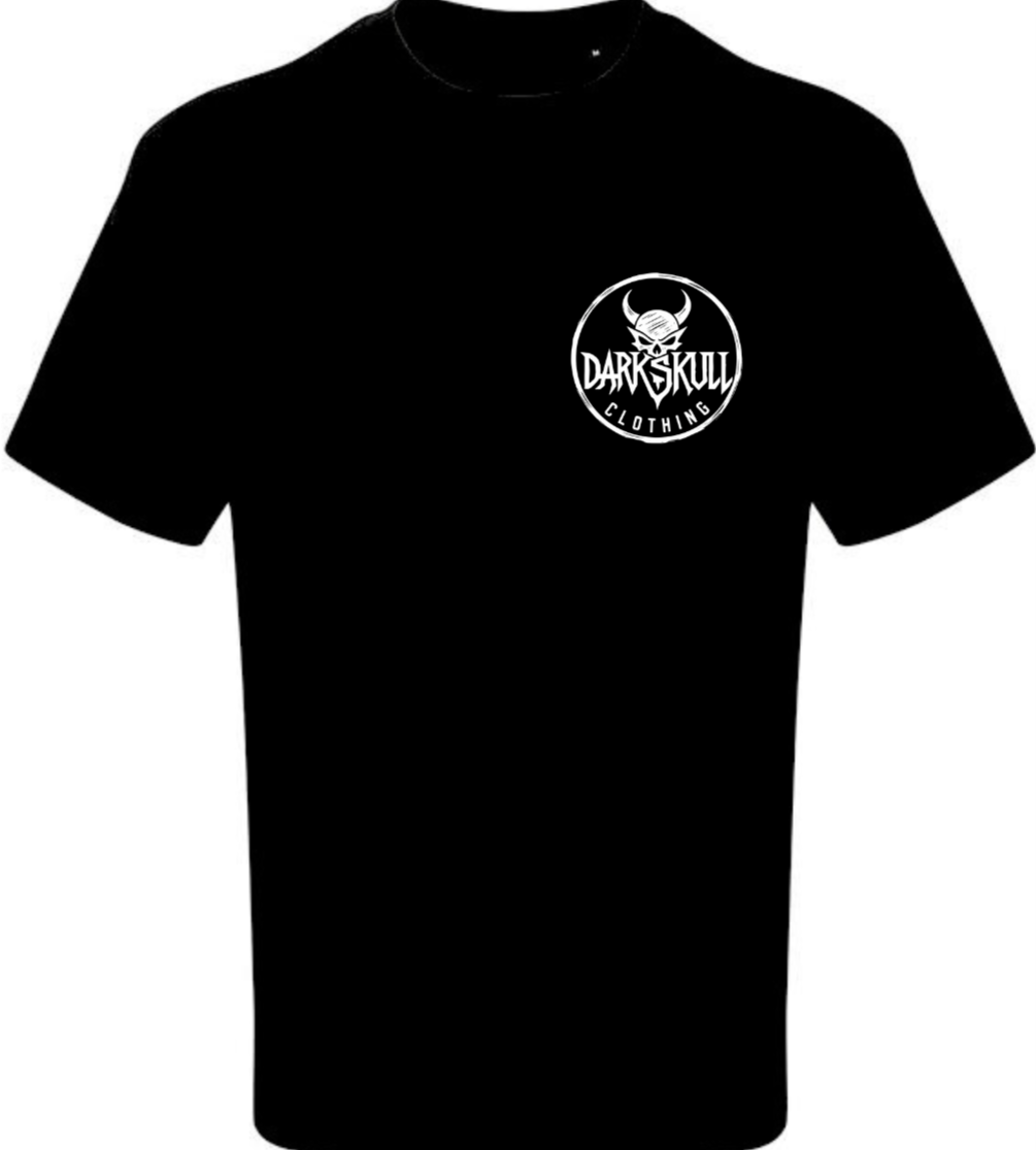 Drippy skull T-shirt in black