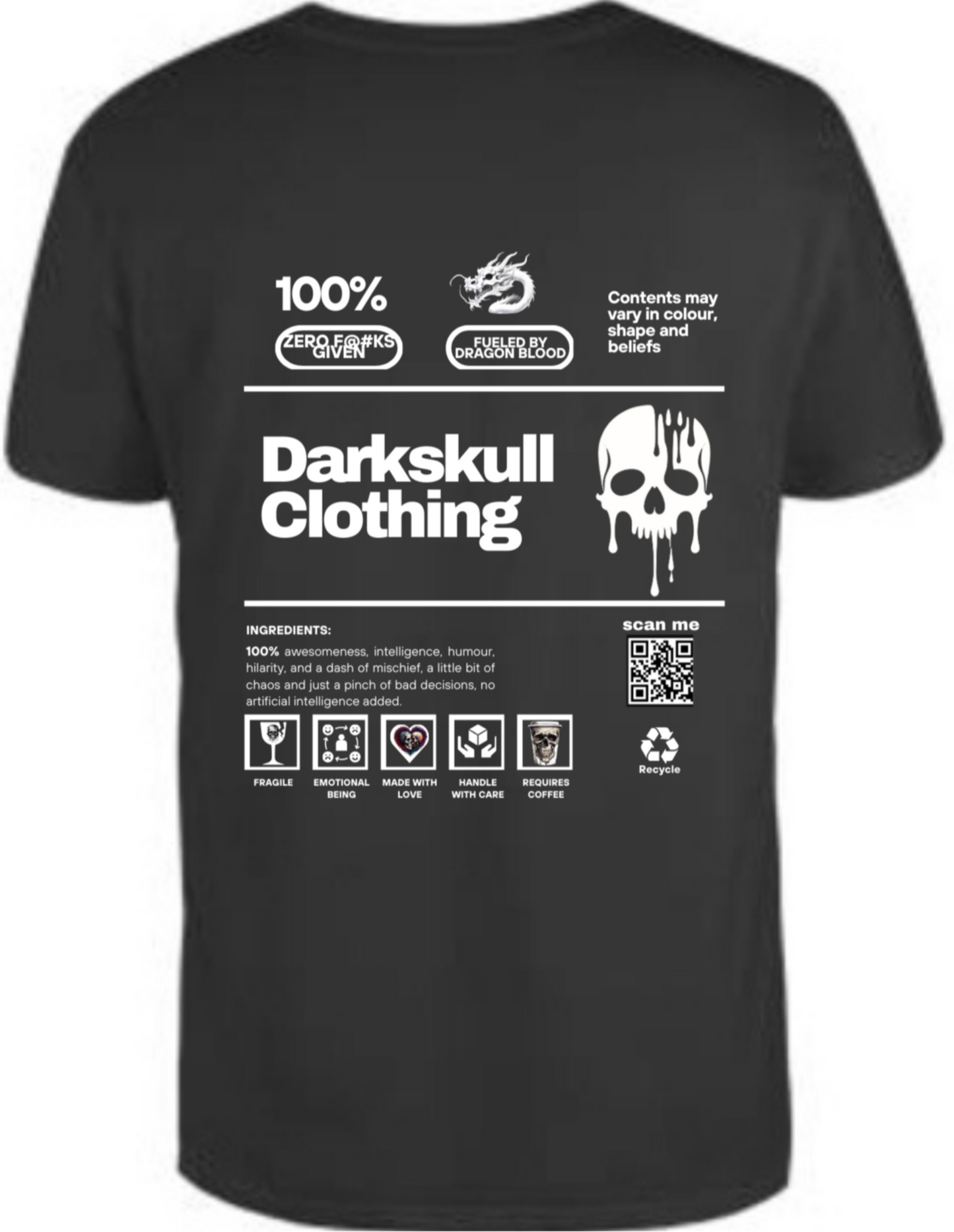 100% Awesome T-shirt in black