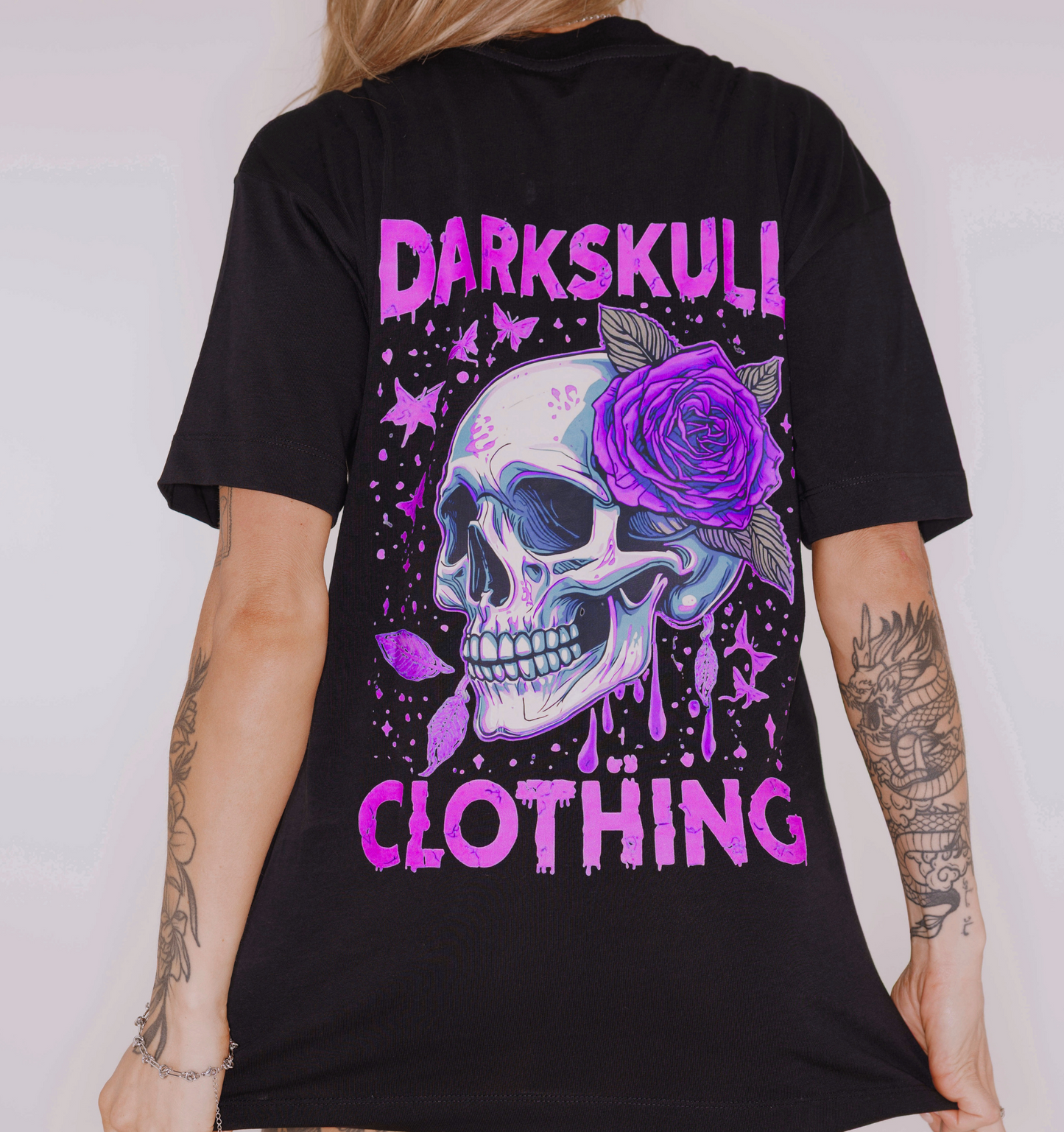 Purple Rose Skull T-shirt
